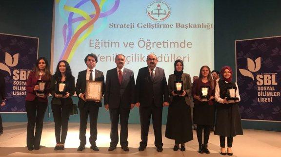 Eğitim ve Öğretimde Yenilikçilik Ödülleri Bölge Ödülünü Kazandık