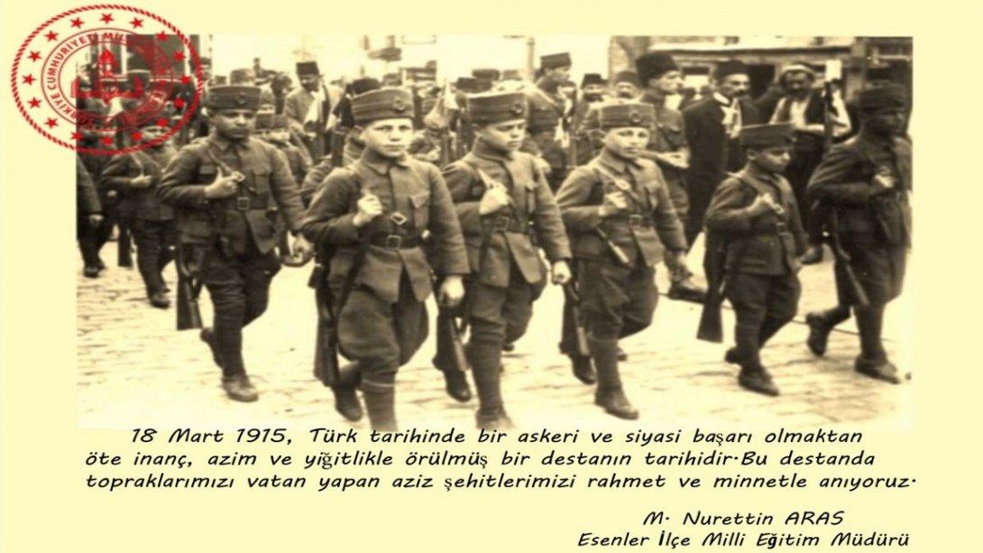 18 Mart Şehitleri Anma Günü Ve Çanakkale Zaferi'nin 105. Yıl Dönümü